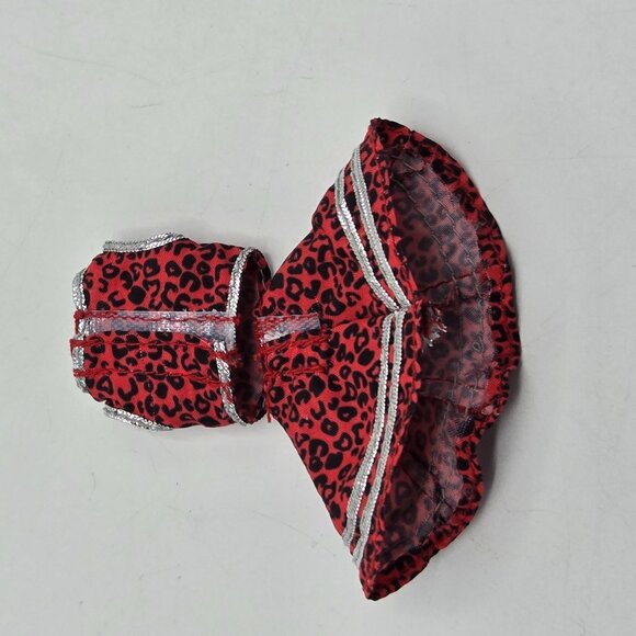 Red & Black Leopard Print Doll Outfit With "01" Top - Picture 5 of 7